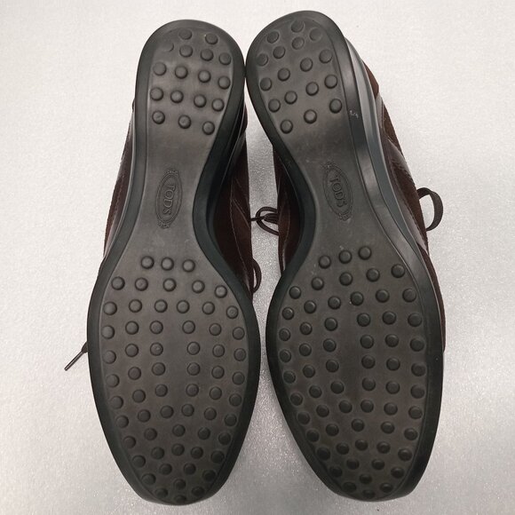 TOD'S Women's Leather Shoes Brown Lace Up Sz 8.5 EU 39 - Picture 6 of 7